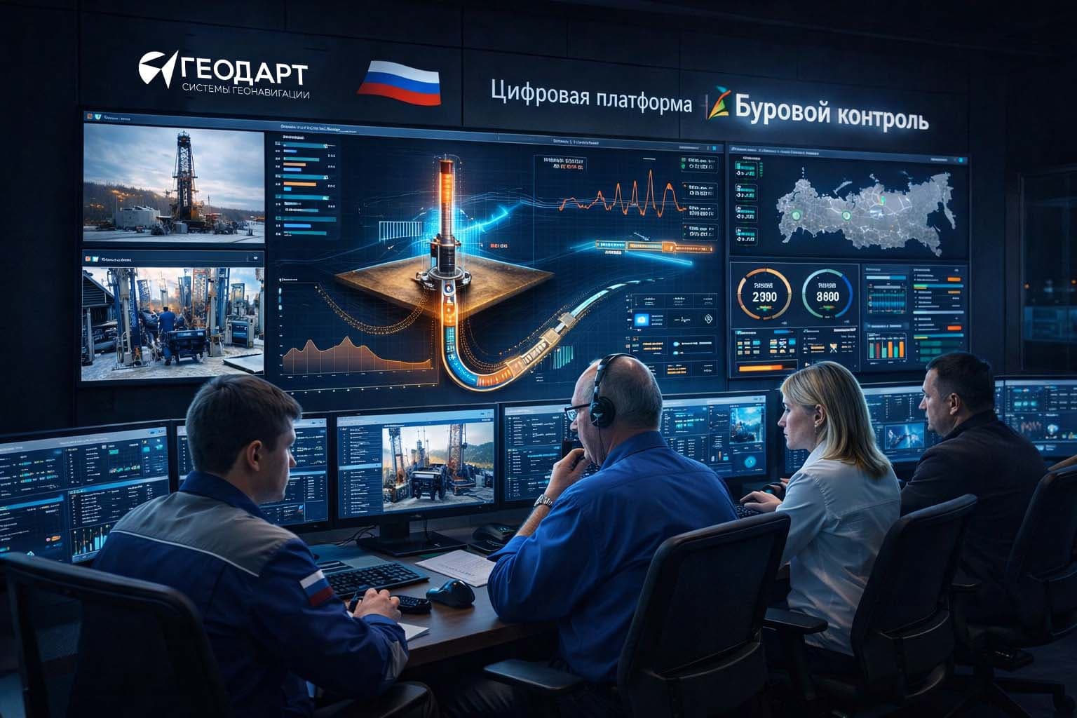 Инженер ГеоДАРТ с промышленным оборудованием